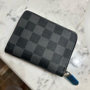 Checkered Black and Gray Wallet
